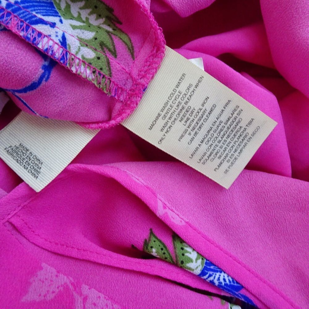 RACHEL ROY Maxi Dress Cold Shoulder Floral Flowy Ruffle Slit Tie-Waist Pink 6 - Picture 10 of 13